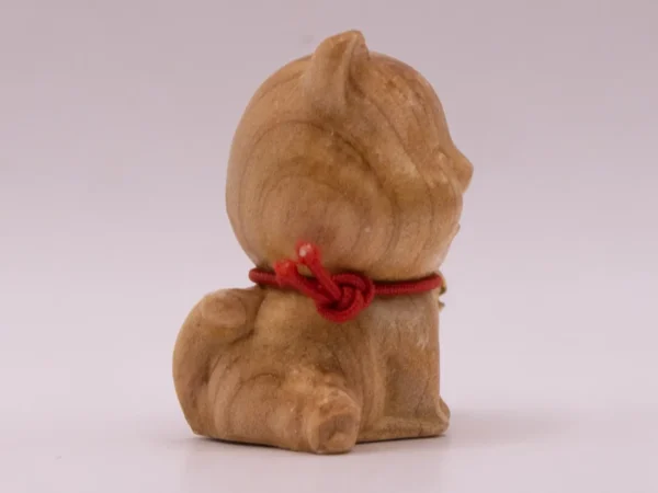 Adorable Chat en Bois avec Clochette - Décoration Rustique Charmante