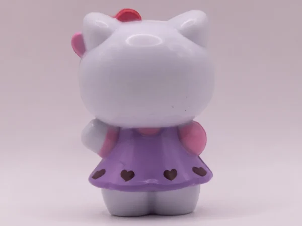 Adorable Figurine Hello Kitty en Robe Violette avec Cœur