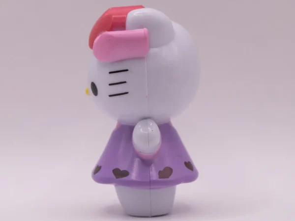 Adorable Figurine Hello Kitty en Robe Violette avec Cœur