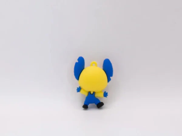 Adorable Figurine Stitch Bleue en Silicone pour Porte-clés