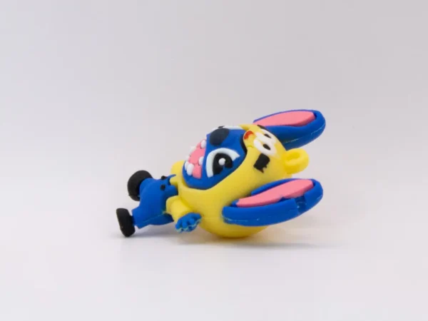 Adorable Figurine Stitch Bleue en Silicone pour Porte-clés
