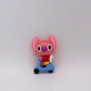 Adorable Figurine Stitch en Silicone Bleu pour Porte-clés - Accessoire Kawaii