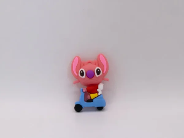 Adorable Figurine Stitch en Silicone Bleu pour Porte-clés - Accessoire Kawaii