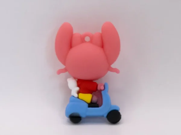 Adorable Figurine Stitch en Silicone Bleu pour Porte-clés - Accessoire Kawaii