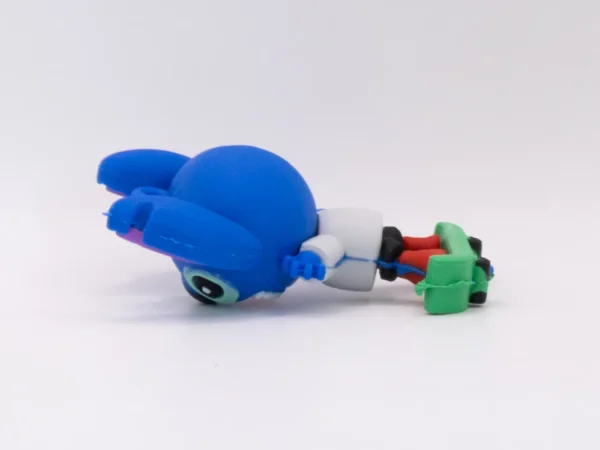 Adorable Figurine Stitch en Silicone pour Porte-clés - Bleu Vif