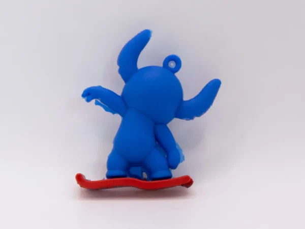 Adorable Figurine Stitch en Silicone pour Porte-clés - Bleu Vif