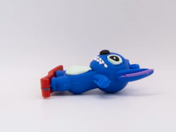 Adorable Figurine Stitch en Silicone pour Porte-clés - Bleu Vif