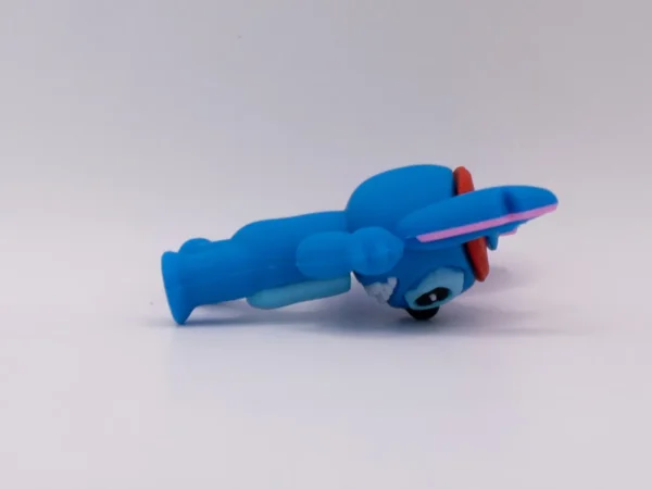 Adorable Figurine Stitch en Silicone pour Porte-clés - Bleu Vif