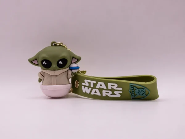 Adorable Porte-clés Bébé Yoda Multicolore en Plastique - Star Wars