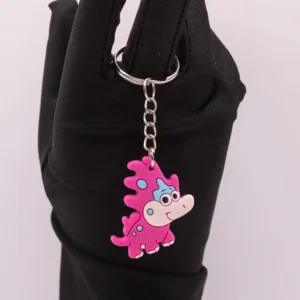 Adorable Porte-clés Dinosaure Rose : Un Compagnon Préhistorique et Coloré !