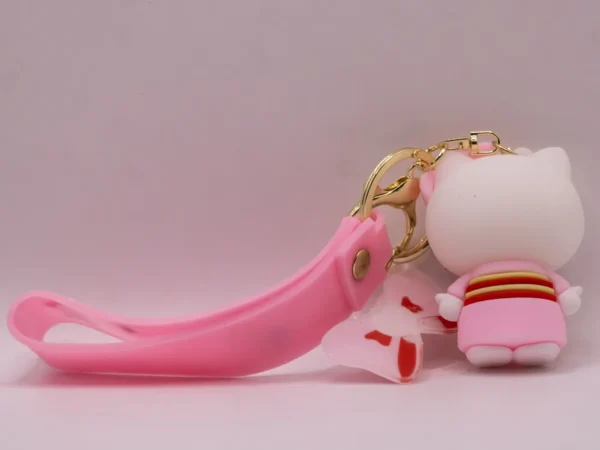 Adorable porte-clés Hello Kitty en kimono rose - Accessoire kawaii