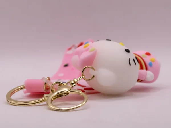 Adorable porte-clés Hello Kitty en kimono rose - Accessoire kawaii