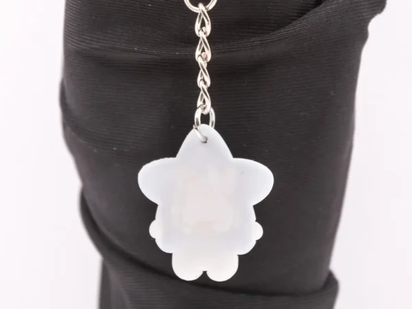 Adorable Porte-clés Lapin Bleu et Blanc en Costume - Accessoire Kawaii
