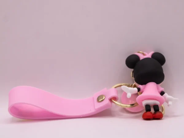 Adorable Porte-clés Minnie Mouse Rose en Plastique - Accessoire Disney