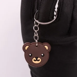 Adorable Porte-clés Ourson Marron en Plastique - Accessoire Craquant