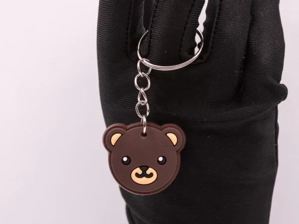 Adorable Porte-clés Ourson Marron en Plastique - Accessoire Craquant