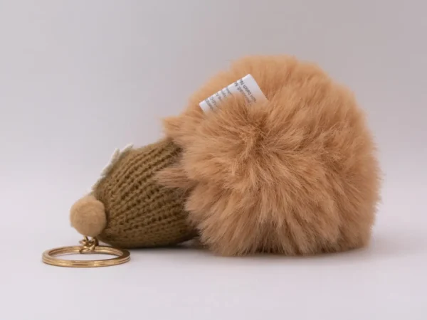 Adorable Porte-clés Poupon Laineux Rose - Accessoire Tendance