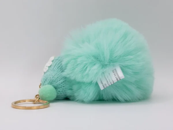 Adorable Porte-clés Poupon Laineux Rose et Blanc - Accessoire Tendance