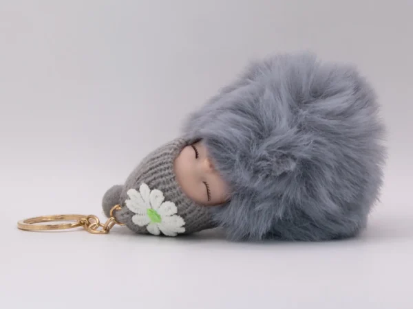 Adorable Porte-clés Poupon Rose : Un Compagnon Mignon et Doux