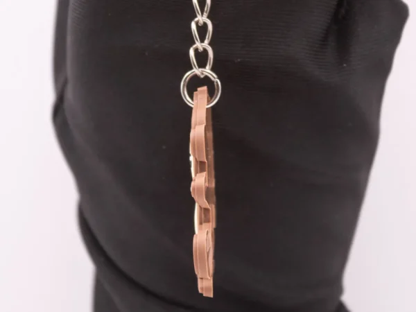 Adorable Porte-clés Singe Marron et Beige en Plastique