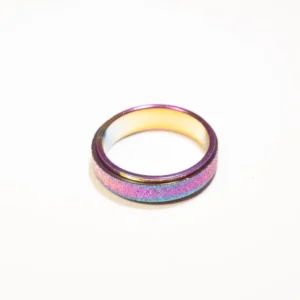 Bague Anti-Stress Tournante Multicolore en Acier Inoxydable - Design Moderne et Élégant