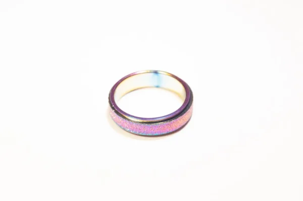 Bague Anti-Stress Tournante Multicolore en Acier Inoxydable - Design Moderne et Élégant