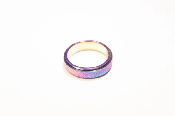 Bague Anti-Stress Tournante Multicolore en Acier Inoxydable - Design Moderne et Élégant