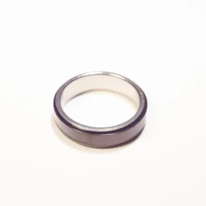 Bague Anti-Stress Tournante Noire en Acier Inoxydable - Design Minimaliste et Élégant