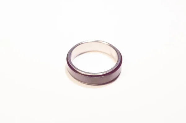 Bague Anti-Stress Tournante Noire en Acier Inoxydable - Design Minimaliste et Élégant