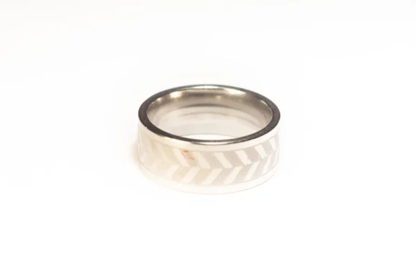 Bague argentée fine en acier inoxydable - Diamètre 1,4 cm - Style minimaliste