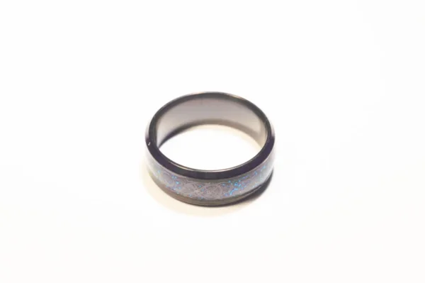 Bague Noire et Bleue en Acier Inoxydable - Design Moderne et Élégant