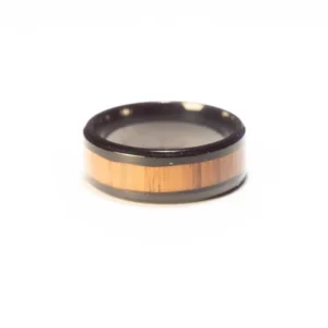 Bague Noire et Marron en Acier Inoxydable - Design Moderne et Élégant