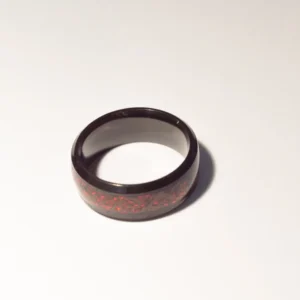 Bague Noire et Rouge en Acier Inoxydable - Design Moderne et Élégant