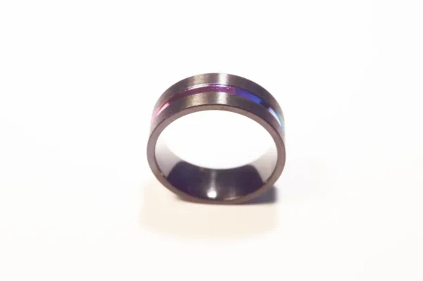 Bague Noire Multicolore en Acier Inoxydable - Design Moderne et Élégant