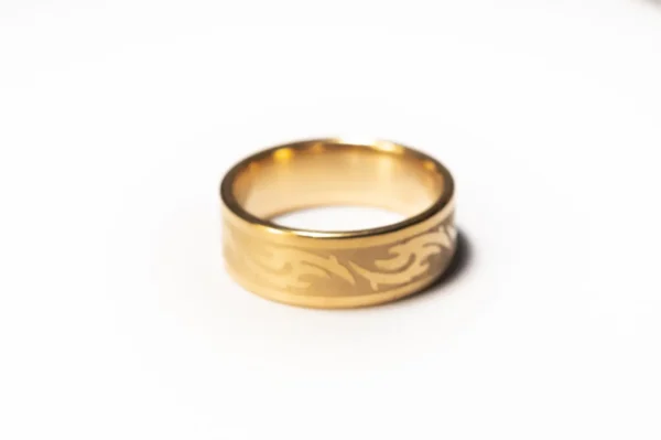 Bague Symboles Dorés en Acier Inoxydable - Design Minimaliste et Élégant
