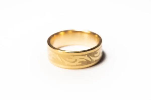 Bague Symboles Dorés en Acier Inoxydable - Design Minimaliste et Élégant