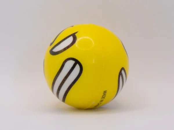 Balle Anti-stress Emoji Jaune Souriante 5cm - Défoulez-vous avec le sourire !