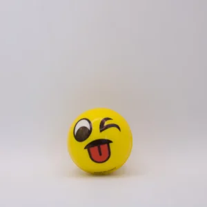 Balle Anti-stress Emoji Jaune Souriante 5cm - Défoulez-vous avec le sourire !