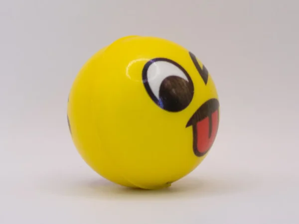 Balle Anti-stress Emoji Jaune Souriante 5cm - Défoulez-vous avec le sourire !
