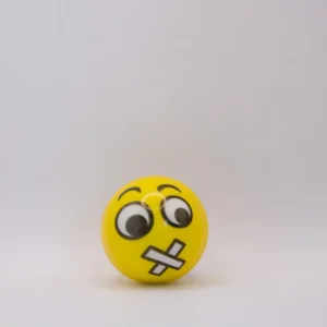 Balle Anti-stress Emoji Jaune Souriante 5cm - Défouloir Amusant et Relaxant en Mousse