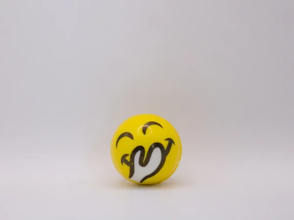Balle Anti-stress Emoji Jaune Souriante 5cm - Défouloir en Mousse Relaxant