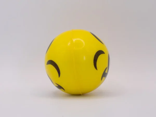 Balle Anti-stress Emoji Jaune Souriante 5cm - Défouloir en Mousse Relaxant