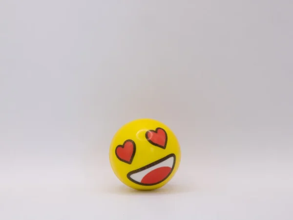 Balle Anti-stress Emoji Jaune Souriante 5cm - Défouloir en Mousse Relaxant