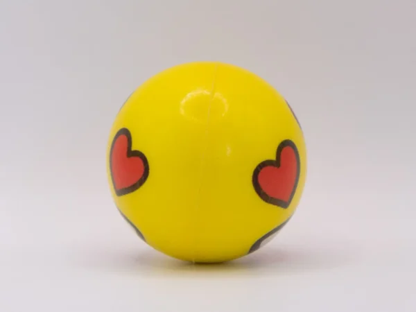 Balle Anti-stress Emoji Jaune Souriante 5cm - Défouloir en Mousse Relaxant