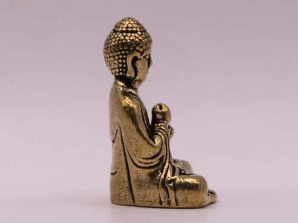 Bouddha en Laiton Doré - Sérénité et Spiritualité