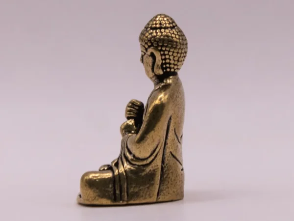Bouddha en Laiton Doré - Sérénité et Spiritualité
