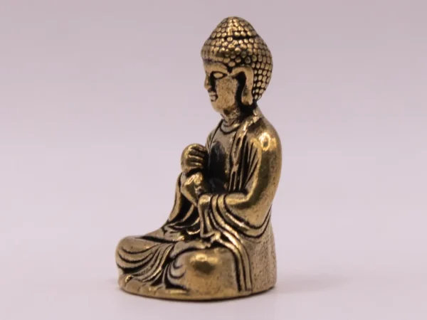 Bouddha en Laiton Doré - Sérénité et Spiritualité