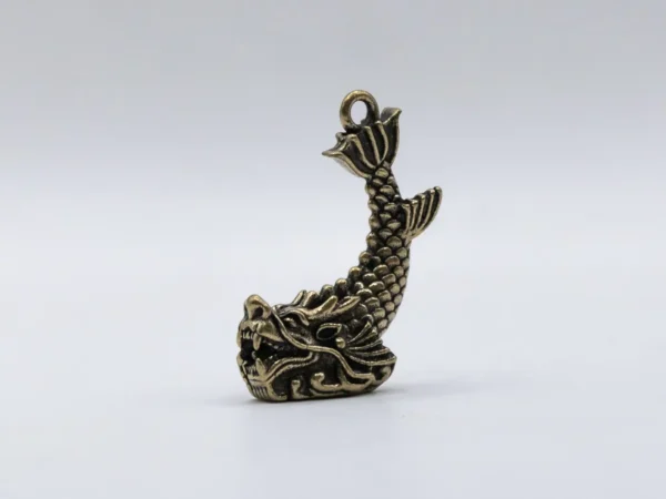 Dragon en Laiton Doré - Figurine Décorative Mythique et Scintillante