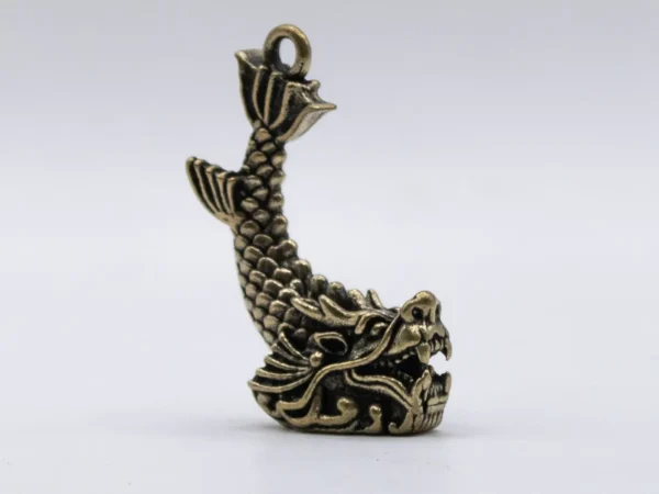 Dragon en Laiton Doré - Figurine Décorative Mythique et Scintillante