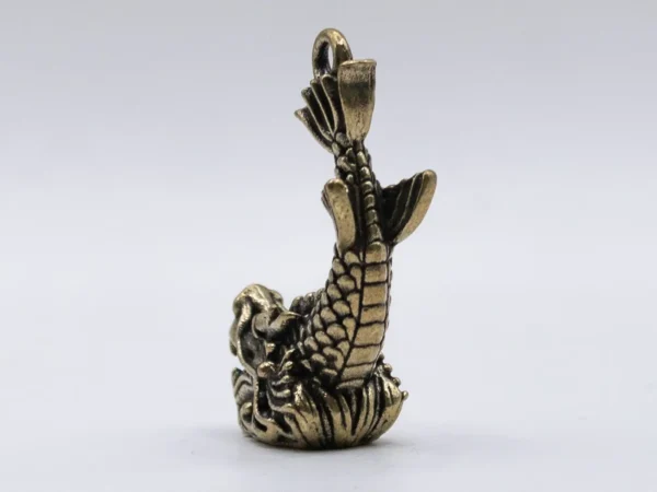 Dragon en Laiton Doré - Figurine Décorative Mythique et Scintillante